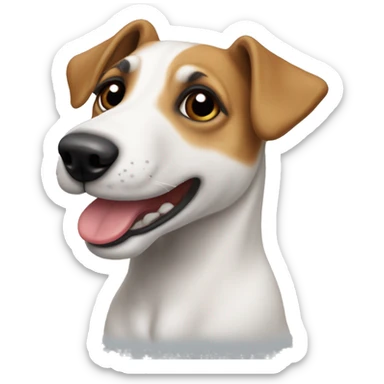 2 perros raza jackrussel felices  sticker