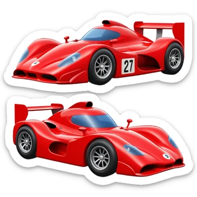 red race car sticker