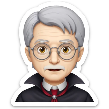 spectacled old vampire sticker