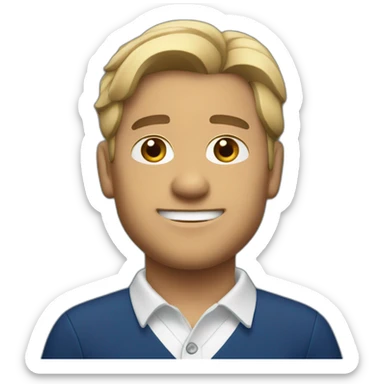 Kurt cuban wearing polo navy blue shirt sticker