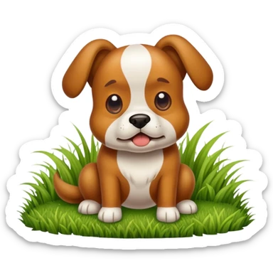 dog pooping sticker