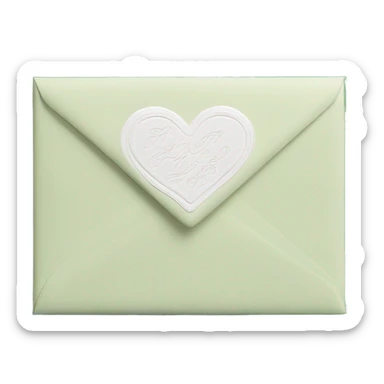 Deep green love mail  sticker