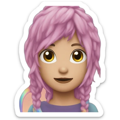 Emoji vomi arc en ciel sticker