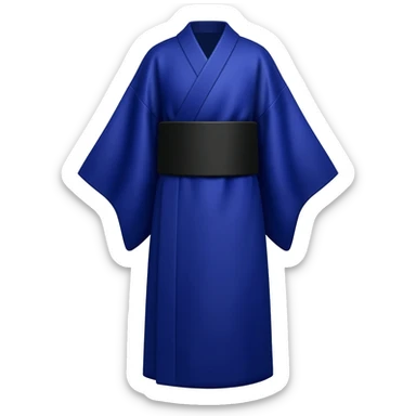 I said yukata (kimono) in Navy rich royal blue shade & No other color added. But in emoji please! sticker