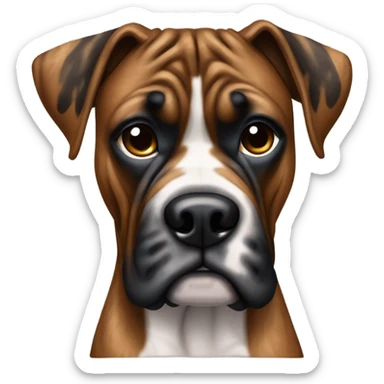 Brindle boxer sticker