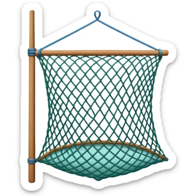 Fishing net a square net sticker