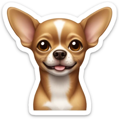 Brown chihuahua with blep  sticker