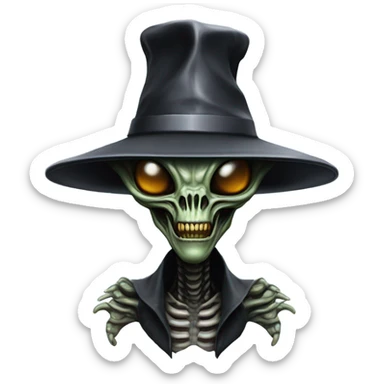Alien xenomorph with Pimp Hat sticker