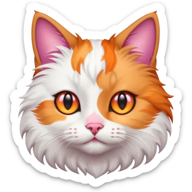 Cat with star eyes sticker
