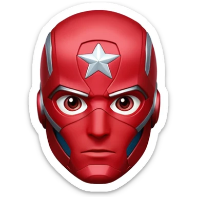 Vision marvel, red face from captain america: civil war sticker
