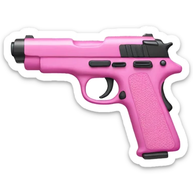 pink gun  sticker