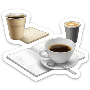 Exams and coffe sticker