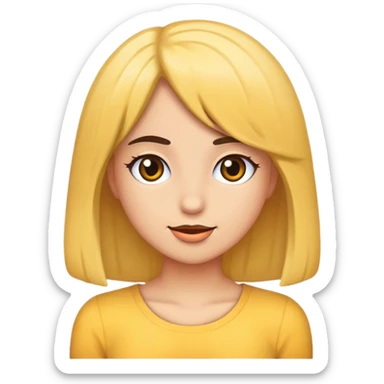Una chica con peluca sticker