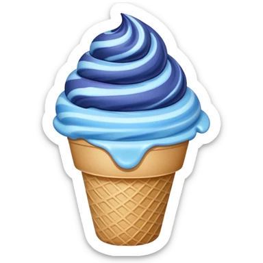 Blue Fuji berry ice cream sticker