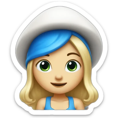 mushroom-Smurf-girl sticker