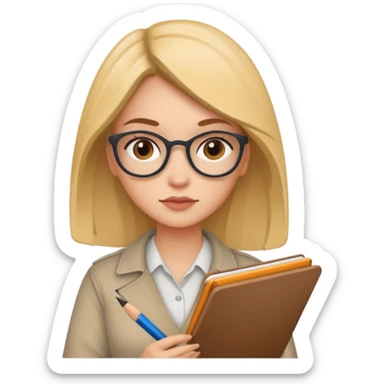 woman designer with sketchbook and pencil sticker