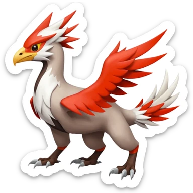 Trico-Gryphon-Blaziken-Latias-Silvally-fusion-creature (full body) sticker