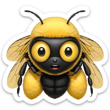 A bumblebee in shock sticker