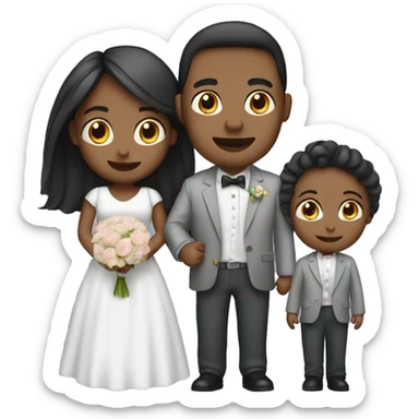 Married couple with two children (1 baby boy and 1 little girl)
 sticker