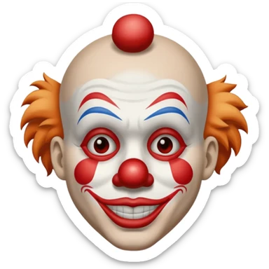 Clown WITH WHITE STROKE sticker