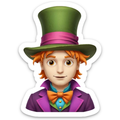 Mad Hatter from Alice in Wonderland movie sticker