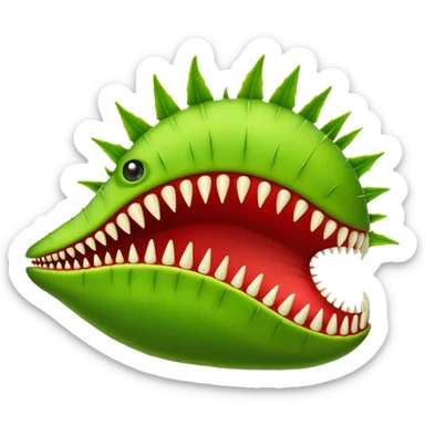 venus fly trap without a face, more realistic sticker