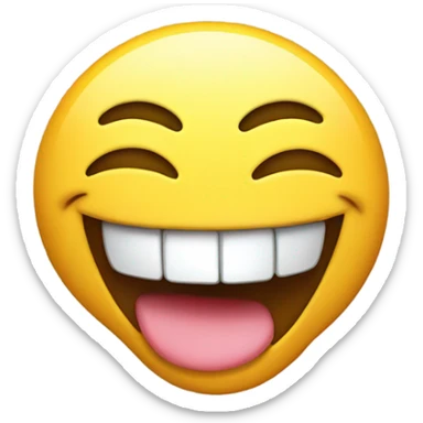 laughing emoji with tounge sticker