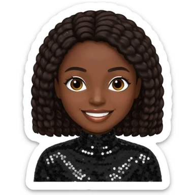 K-Ci from Jodeci/K-Ci & JoJo with dark brown, black sequin outfit sticker