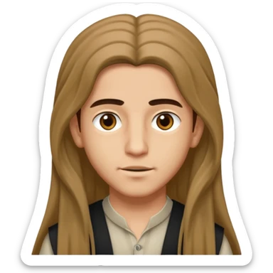 Boy arab long hair sticker