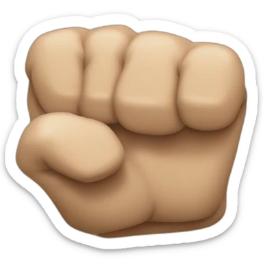 Create an emoji with two fists across the cheeks sticker