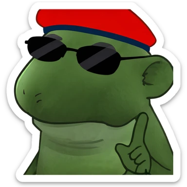 A rat wearing sunglasses sticker