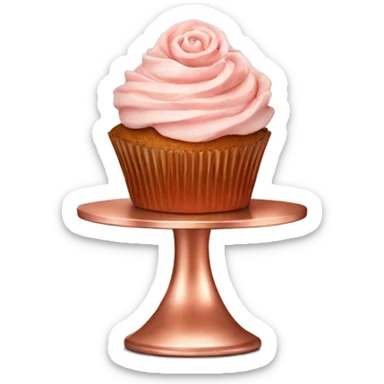 Realistic rose gold cupcake stand. sticker