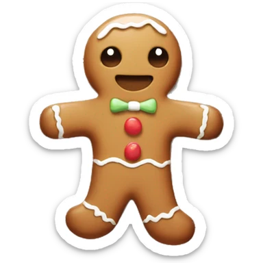 Gingerbread man sticker