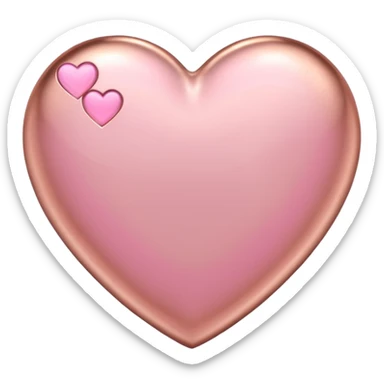 I need a pink and rose gold Heart emoji sticker