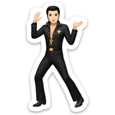 Elvis Presley silhouette sticker