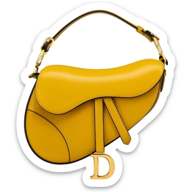 yellow dior saddle bag sticker