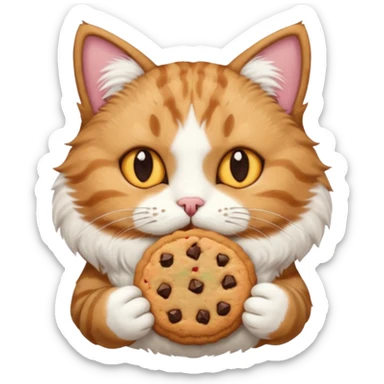 Кот с печенькой во тру sticker