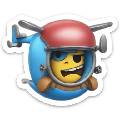 Live action chopper merged with a smurf sticker