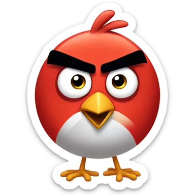 A  angry bird sticker