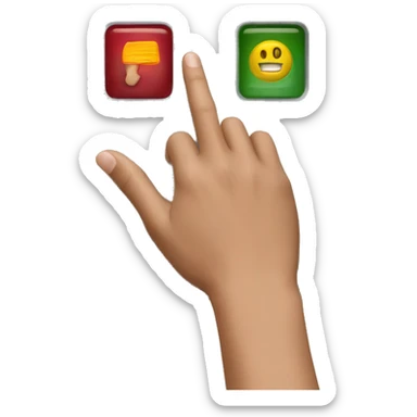 A hand pushing a button with "release" titled on it. sticker