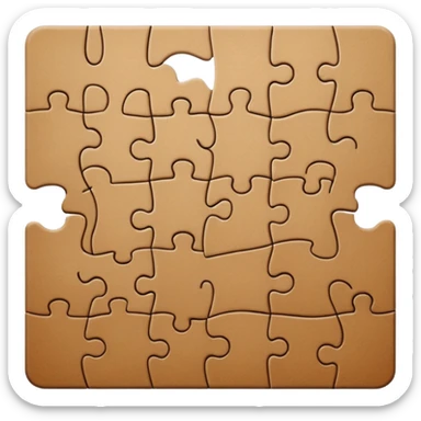 puzzle brown one missing sticker