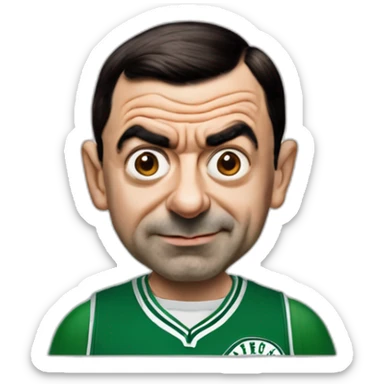 mr bean wearing gren boston celtics jersey sticker
