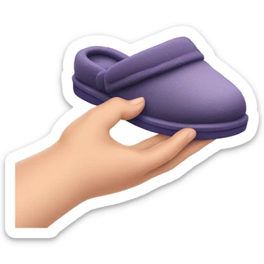 Slippers in hand sticker