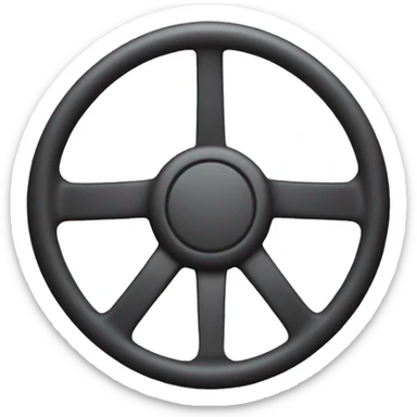 steering wheel of a car sticker
