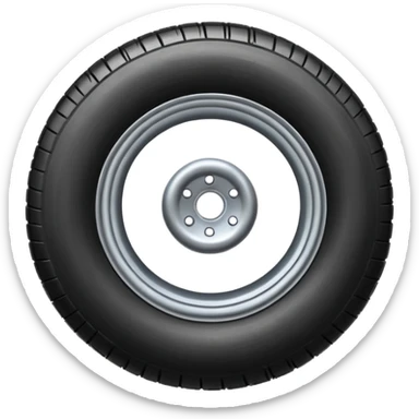 he aircraft's landing gear is one inflated, plump wheel with a strut, black in color sticker