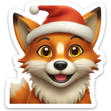 cute fox christmas  sticker