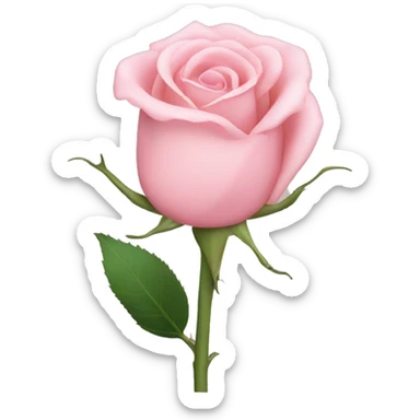 a pastel pink rose bud sticker