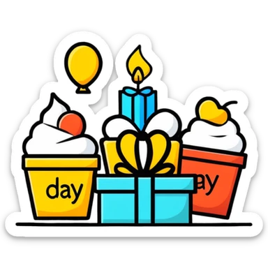 happy day celebration sticker