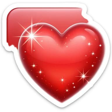 Heart with sparkles ￼ sticker