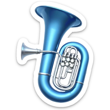 tuba azul escura sticker